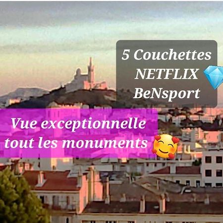 Sublime 2 Pieces Vue Incroyable Mer Et Tout Les Monuments De Marseille Exteriör bild